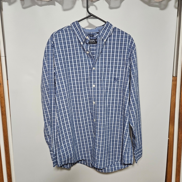 Chaps Other - Chaps EUC Men's Blue Plaid Shirt • Size L